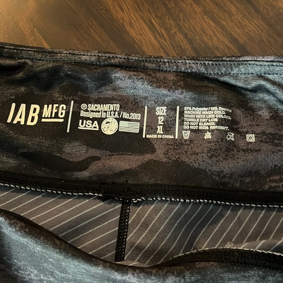 IAB MFG compression workout shorts, size 12 XL EUC - Picture 2 of 4